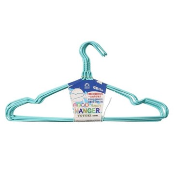 樂活家 浸塑凹槽衣架 20支裝 鋼線浸塑PE材質  顏色隨機  43cm