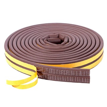 50米 防風防撞隔音防蟲防塵防漏 自黏性密封條  棕色  1捲