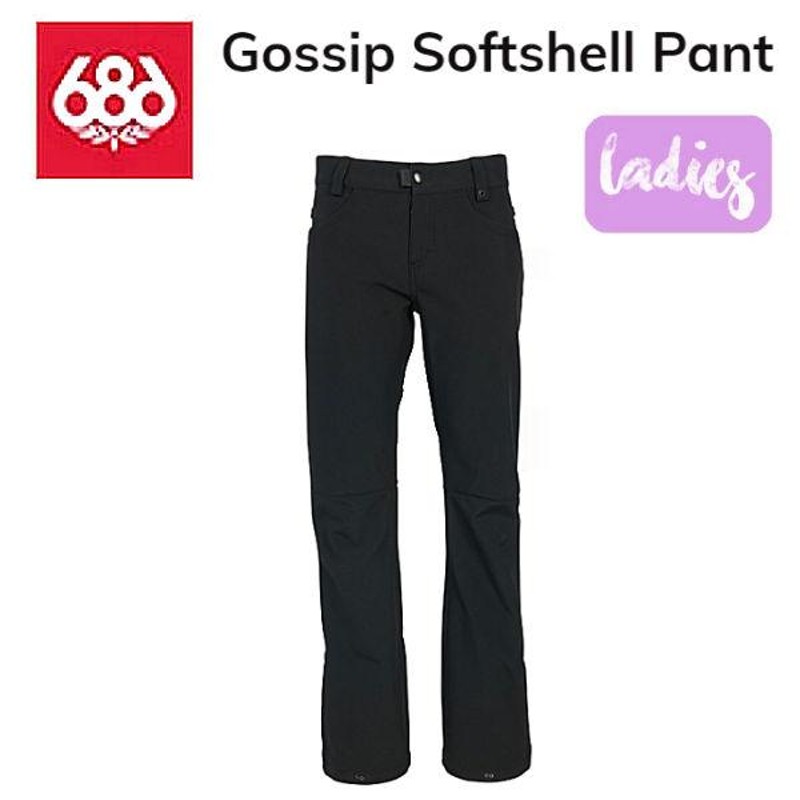 シックスエイトシックス 686 Gossip Softshell Pant レディース ソフトシェル パンツ スノーパーカー スノーボード スノーウェア  XS/S/M/L ブラック | LINEショッピング