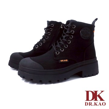 【DK 氣墊鞋】越野帆布氣墊短靴 73-3182-90 黑色