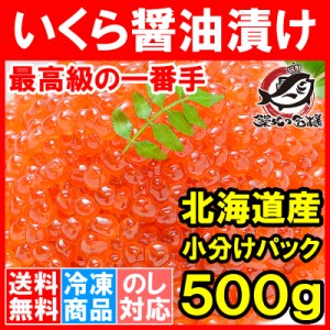 送料無料 イクラ 醤油漬け 500g 北海道産 いくら 100g×5パック 最高級の一番手！銀座の寿司屋も使う厳選の本格派イクラ【いくら イクラ