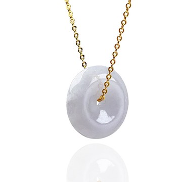 【願‧平安】紫羅蘭翡翠平安扣項鍊 | 天然緬甸玉翡翠A貨 | 送禮