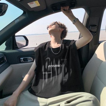 夏季薄款冰感背心男寬松情侶無袖T恤大碼坎肩運動字母體恤衫潮流