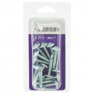 524 大扁頭鑽尾螺絲 #8x1"