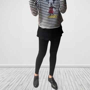 足健美襪品 140D 激暖內刷毛九分襪  均碼  顯瘦黑