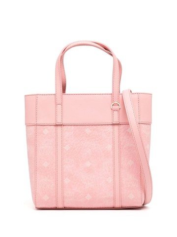 MCM - mini Aren leather tote bag - women - Leather/Canvas - One Size - Pink