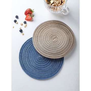 家用簡約現代餐桌隔熱墊防燙菜盤西餐墊子圓形喝茶杯墊北歐ins風