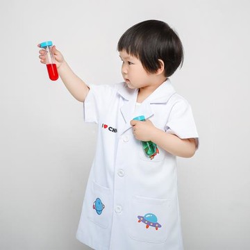 兒童科學家衣服裝白大褂松緊實驗服小孩幼兒園航天星球飛船表演服