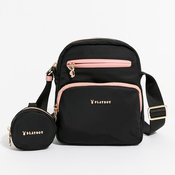 PLAYBOY - 斜背包  Soft系列 - 黑色