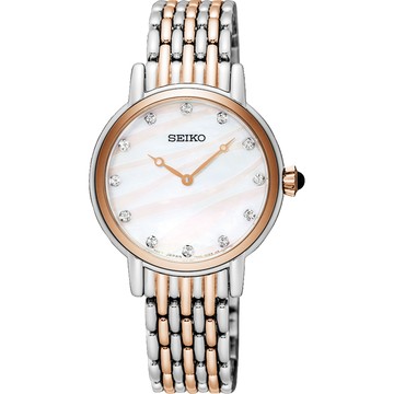 SEIKO 海洋之心晶鑽女錶-雙色版/29mm 7N00-0BL0P(SFQ806P1)