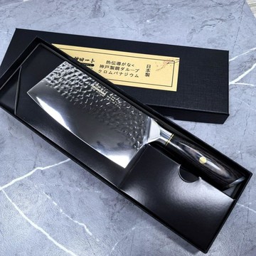 ⭐全場免運⭐日本進口鏡面鍛打錘紋廚師專用切肉刀切片家用廚房鋒利切菜刀刀具