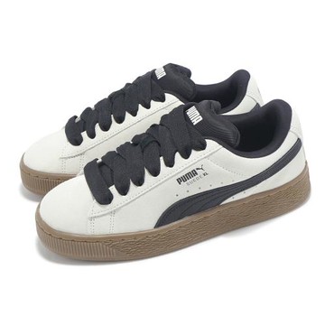 Puma 休閒鞋 Suede XL Quiet Lux Wns 女鞋 米白 黑 焦糖底 麂皮 復古 麵包鞋 40125101