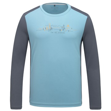 男循環抑菌長袖排汗T恤(A1TSHH01MC淺灰/透氣排汗/樂遊戶外)