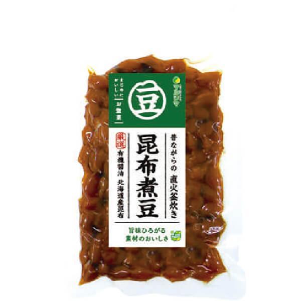 煮豆 国産 無添加 昔ながらの直火釜炊き 昆布煮豆 120g マルシマ 送料無料