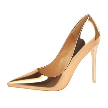 【Sp house】經典金屬漆皮尖頭細高跟鞋(2種跟高各5色全尺碼)