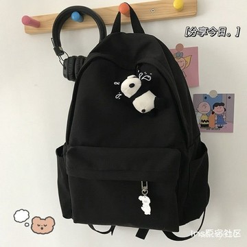 💛限時下殺💛 無印原宿書包女 ins風後背包 韓版高中學生後背包 大容量簡約百搭書包 日係校園雙肩包 純色書包