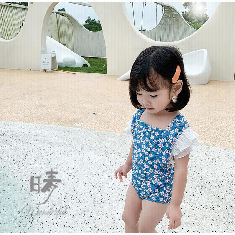売上実績NO.1 女児水着 水着 女の子 ワンピース水着 連体水着 韓国風 キッズ 子供水着 オールインワン ベビー 子供用 花柄 海 温泉 ビーチ  水遊び ジュニア 水泳服