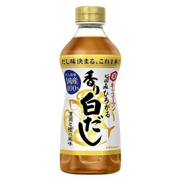 【江戶物語】kikkoman 龜甲萬  鰹魚風味調味露 500ml 白高湯 白醬油 湯底調味 日式沾麵醬 日本原裝進口