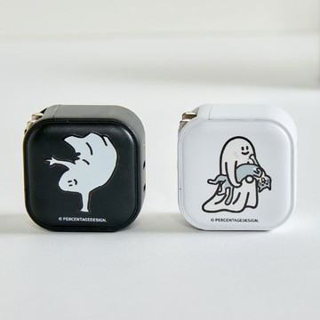 Percentage地板動作GaN 45W Type-C雙孔充電頭