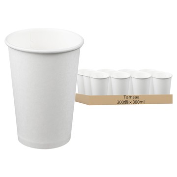 Tamsaa 純白紙杯 外觀素淨簡潔 高磅數紙材 無須擔心沾濕或漏出  300個  1組