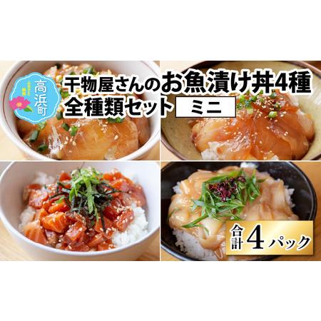 ふるさと納税 干物屋さんの漬け丼 全種類セットミニ（プロトン凍結） 福井県高浜町