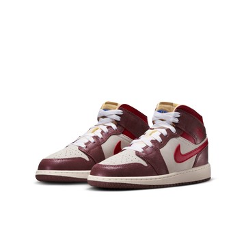 AIR JORDAN 1 MID SE BRED BUTTER SOLE GS