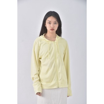(XL) net質感連帽黃色外套二手衣