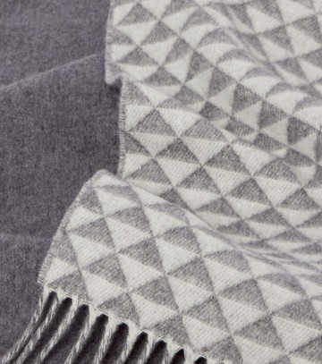 Prada Logo wool and cashmere jacquard scarf