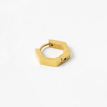 [鋼飾] 六角圈圈耳環 / 3色 / 單售 / Hexagon Circle Earring