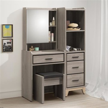 【MUNA】 艾洛利3.3尺鏡台/化妝台/含椅/共兩色