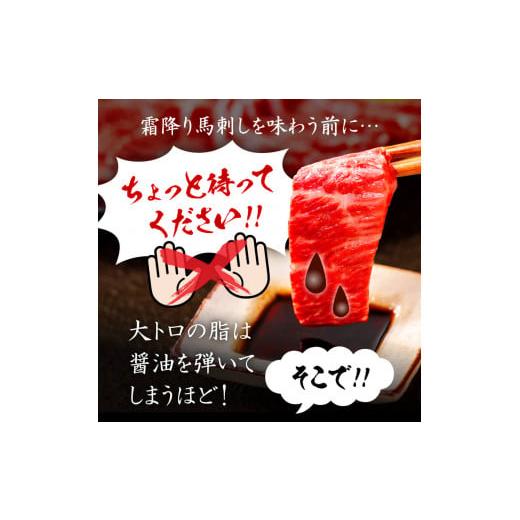 ふるさと納税 熊本県 玉名市 馬刺し 国産 サシが決め手の「トロ〜り馬刺しセット」 約500g