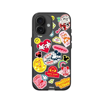 iPhone 16 Clear (相機按鈕) 酷墨灰 - 迪士尼-米奇 Mickey - 迪士尼米奇系列 - 貼紙風格