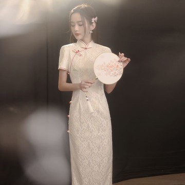 旗袍改良短袖中國風復古年輕款少女日常可穿連衣裙時尚百搭夏季新款【倪醬】