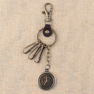 創意個性 復古 鐘表合金吊墜 時鐘兩用鑰匙扣 送男女同學小禮品