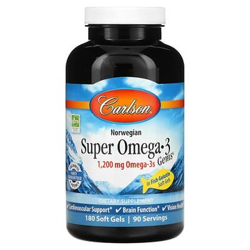 Carlson, 挪威，超級 Omega-3 珍品，180 粒軟膠囊