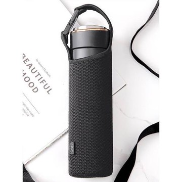 通用隨行杯套防燙摔保護套保溫水杯玻璃杯手提布袋可斜挎背帶通用