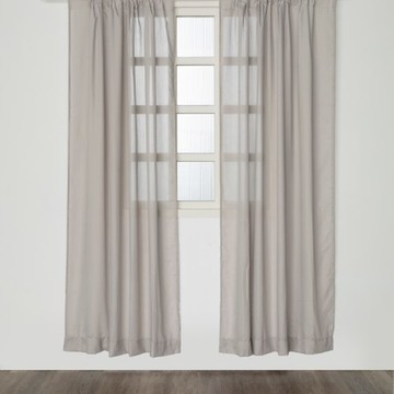 伊登小紋理半腰窗紗270x165cm 卵石灰