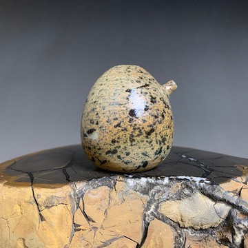 台灣【陶燒釉變】手拉坯水滴硯滴(中)15