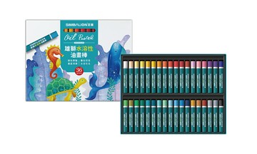 SIMBALION 雄獅 WO-36 水溶性油畫棒 粉蠟筆 (36色)