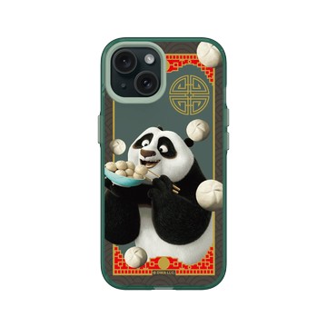 iPhone 15 Clear 憂墨綠 - Kung Fu Panda - 阿波吃包子