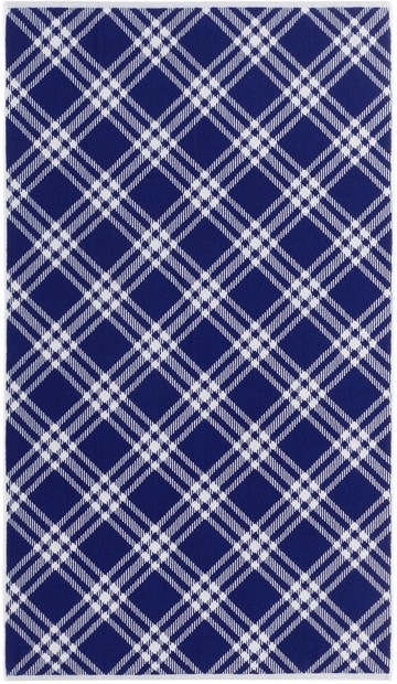 Burberry 蓝色 & 白色格纹浴巾