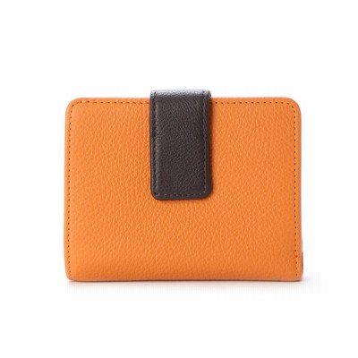 シュヴァル エレ Le cheval aile レザー二つ折財布 （オレンジ/チョコ）