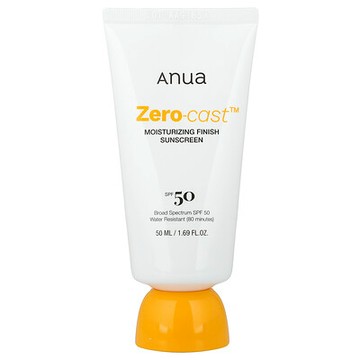 Anua, Zero-Cast™，保濕定妝抗曬霜，SPF 50，1.69 液量盎司（50 毫升）