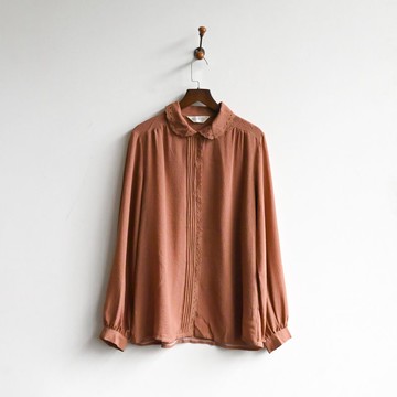 【蛋植物古著】漫步夕陽刺繡古著襯衫