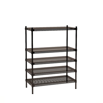 [客尊屋]粗管/沖孔/45x90x120hcm 黑武士沖孔 五層架黑武士