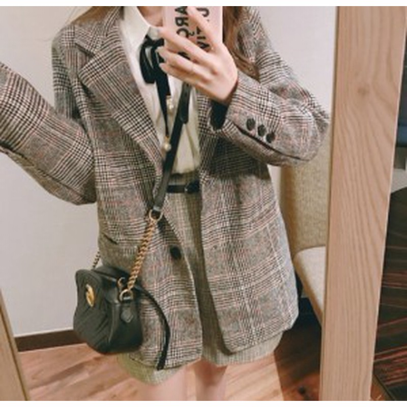 テーラードジャケット ロング丈 レディース 長袖 17冬 チェック ポケット アウター 通販 Lineポイント最大1 0 Get Lineショッピング