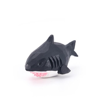 Sago 深海滑行的深灰色鯊魚木雕