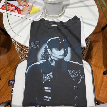 美國四大天后珍妮·杰克遜T恤海報街頭歌手復古純棉休閑圓領短袖