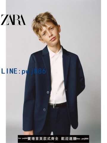 【臺灣公司】ZARA2025秋季新品 童裝男童 舒適型翻領長袖西服外套 1608806 401