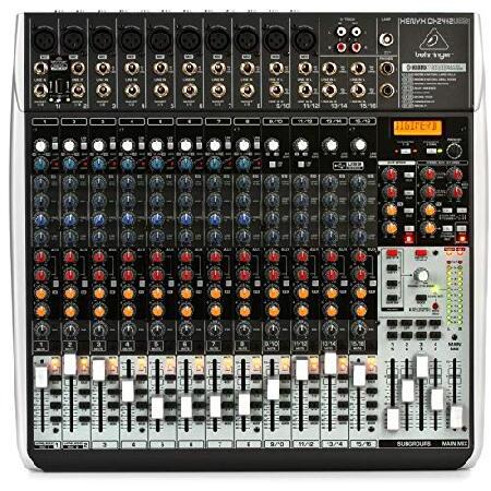 Behringer アナログミキサー 24チャンネル4バス 1ノブコンプ エフェクト USBオーディオインターフェース搭載 XENYX QX2442USB